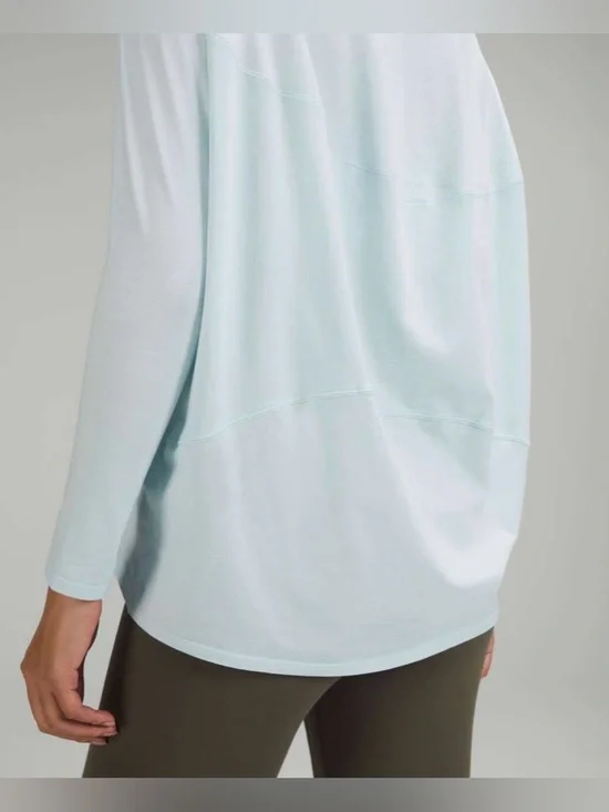 Back In Action Organic Cotton Long-Sleeve Shirt powder blue - Picture 3 of 7